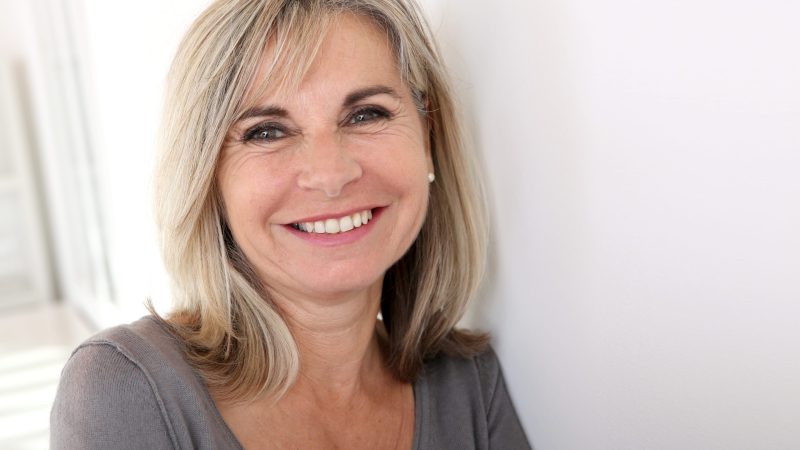 Portrait of attractive and serene mature woman